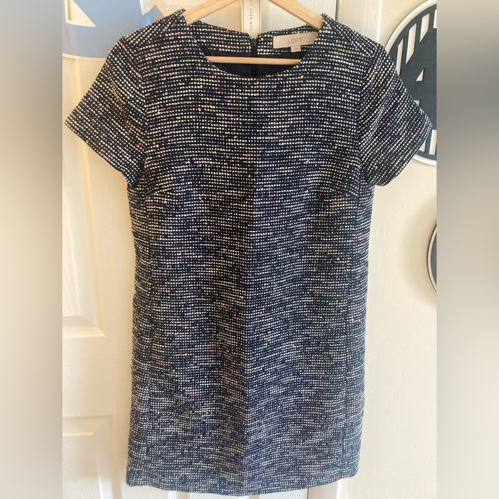 LOFT Multicolor Tweed Dress